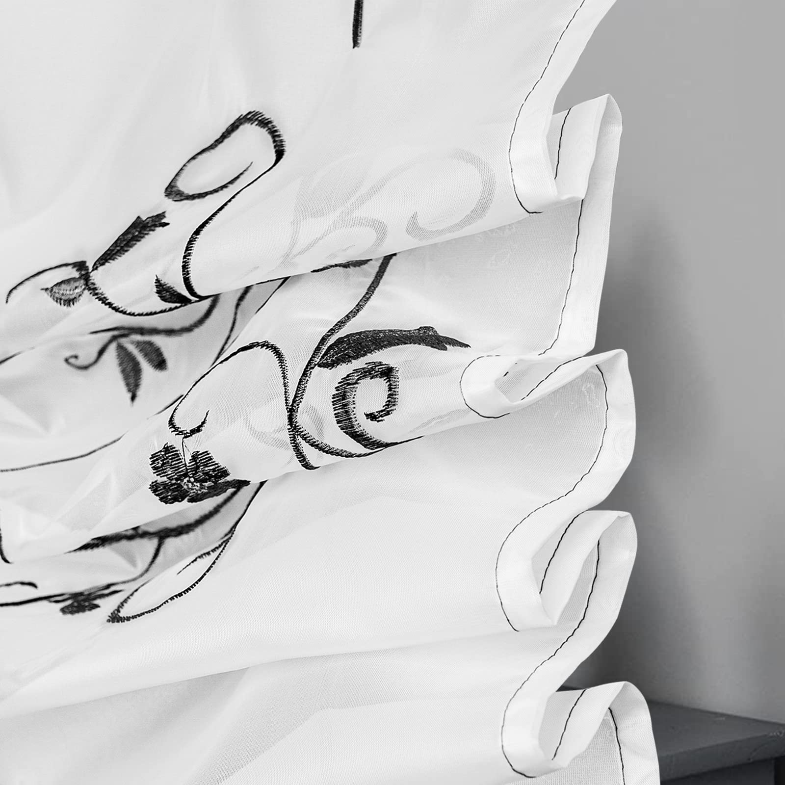 SIMPVALE Tende Romane, Grigio 100x140cm Tenda a Pacchetto Finestra, Tende Interne Voile per Camera da Letto, Studio, Cucina