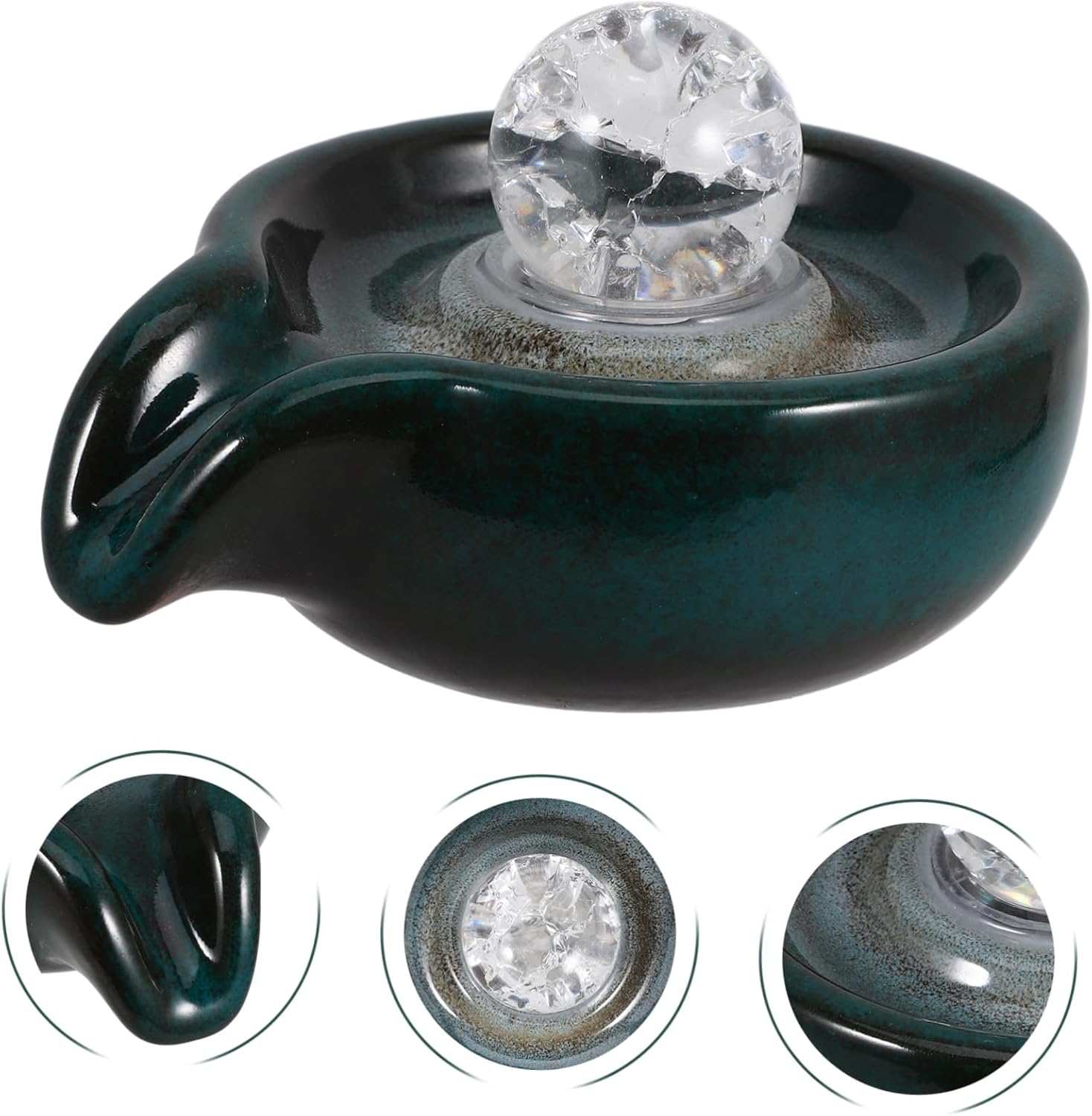Ceramic Waterfall Fountain Spout Accessory Outdoor Yard Water Feature Decor Circulating Water Decor for Garden and Courtyard
