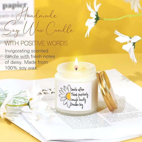 Daisy Gifts for Women, Gift Baskets for Women, Cute Unique Birthday Gifts for Woman Best Friend, Inspirational Gifts for Woman, Daisy Themed Mothers Day Gift for Her Teen Girl Sister Friendship