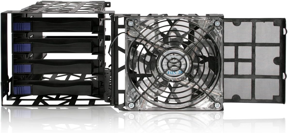 Frее Shірріng оƒƒеr Icy Dock MB074SP-B Black Vortex Removable HDD 4 in 3 Module Cooler Cage