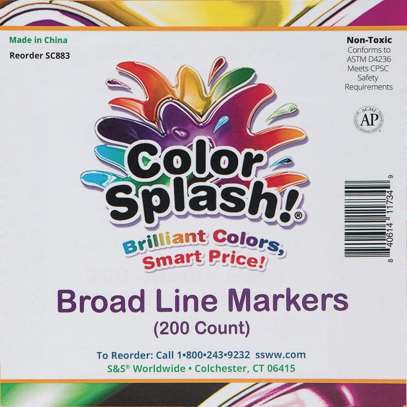 Color Splash!® Broad Line Marker PlusPack (Pack of 200)