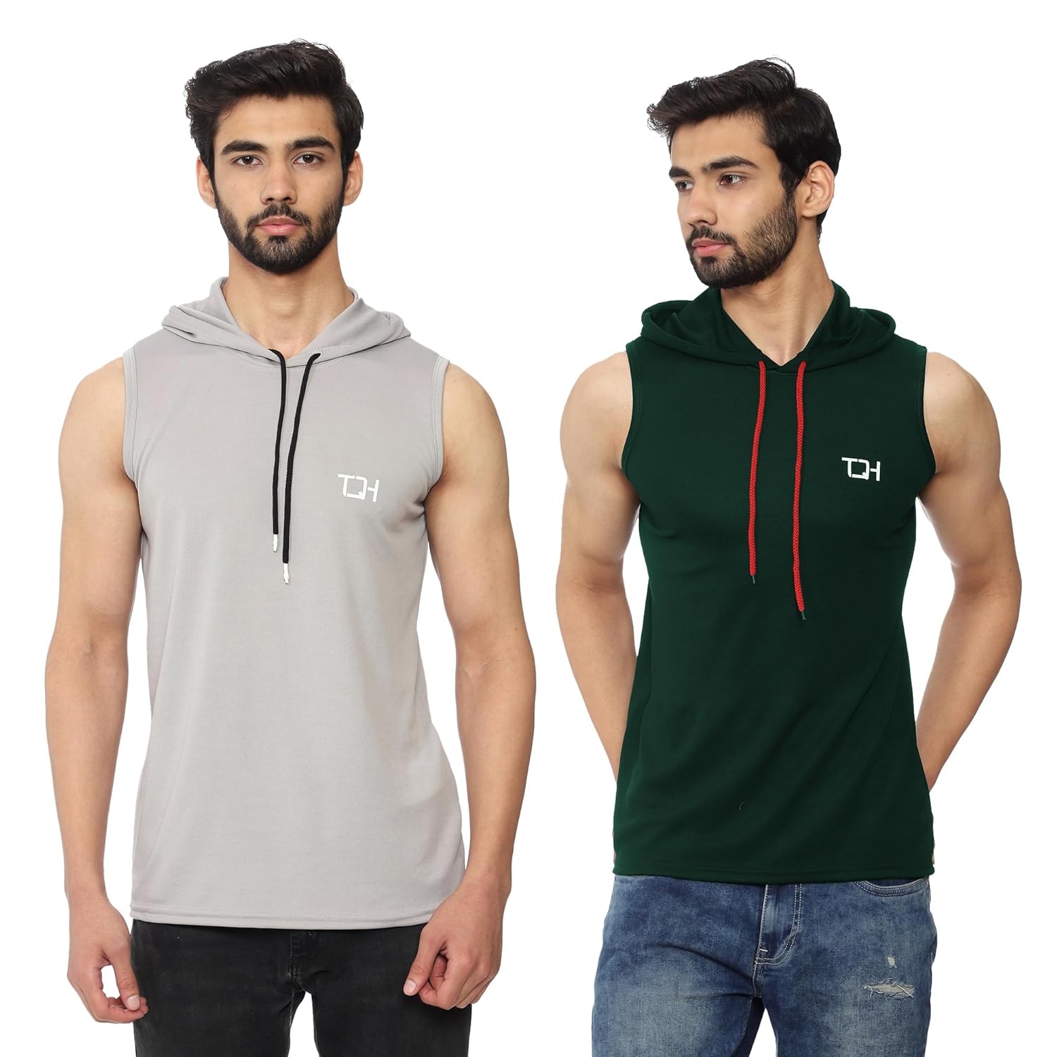 Men’s Sleeveless Black Hoodie Neck Tshirt – Slim Fit Solid – Trendy & Stylish Option for Casual Wear