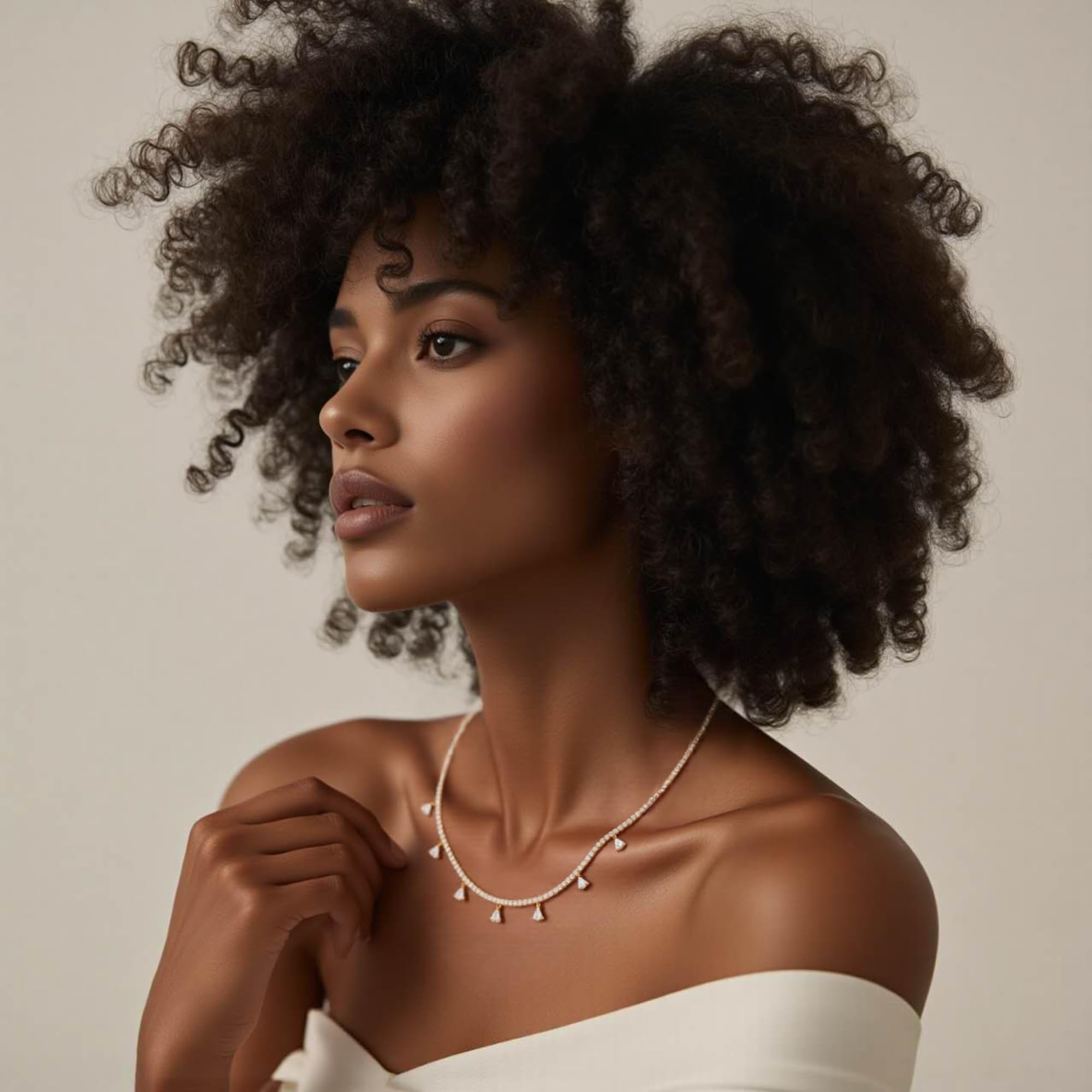 Generico Collana Elegante Donna con Pendente a Goccia – Zircone 3A+, Oro 18K Placcato, Lunghezza 44cm, Confezione Regalo Inclusa