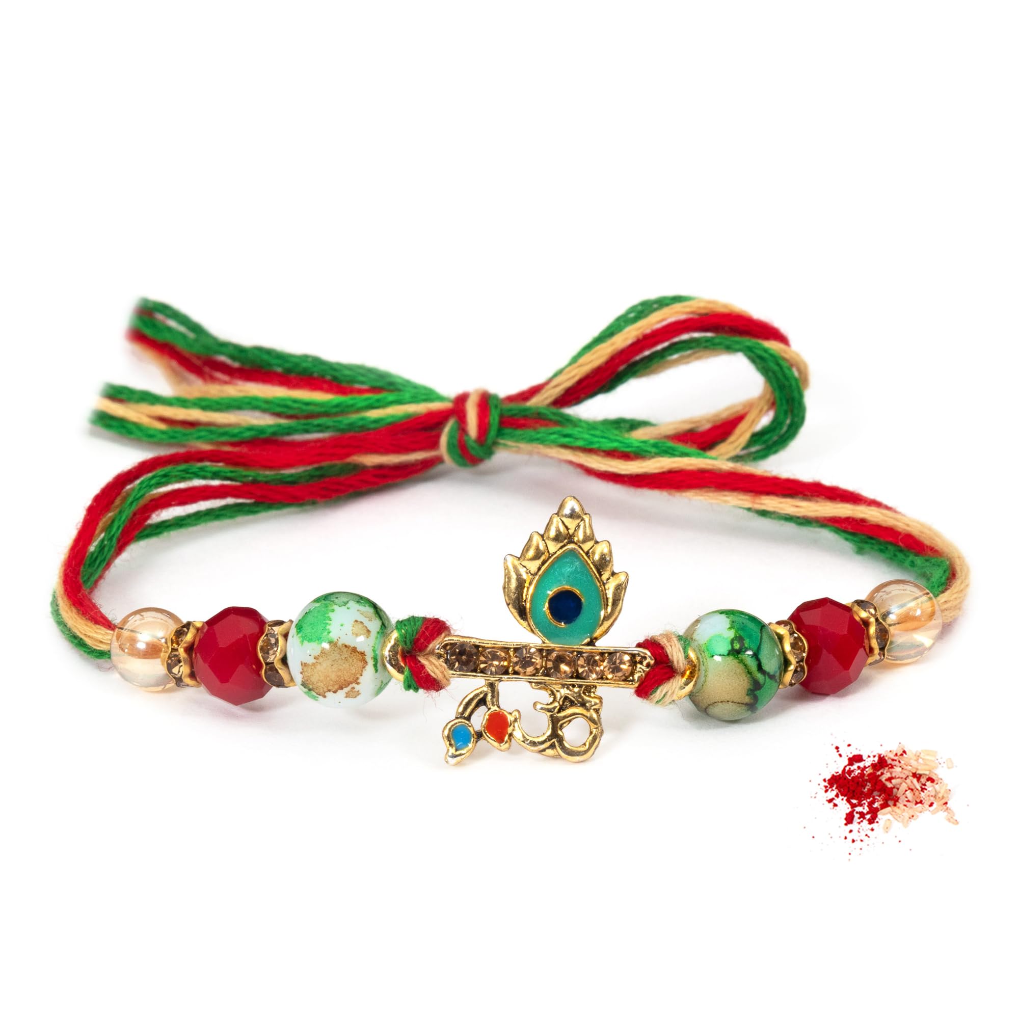 To The Nines Alloy, Mauli and American Diamonds Elegant Golden Rakhi/Band for Beloved Brother (B07SYY5JNF) Amazon Price History, Amazon Price Tracker