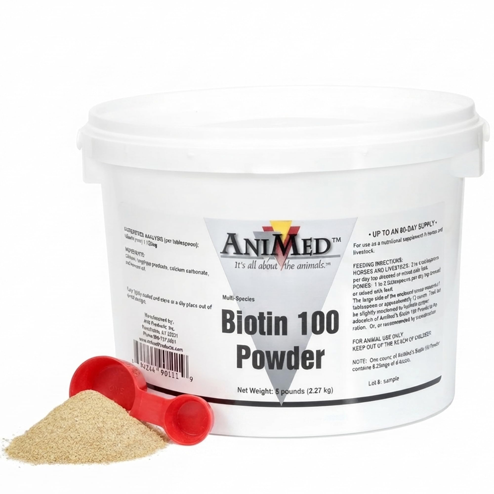 ANIMED Biotin 100 horse hoof supplement and hair growth powder 5 lb