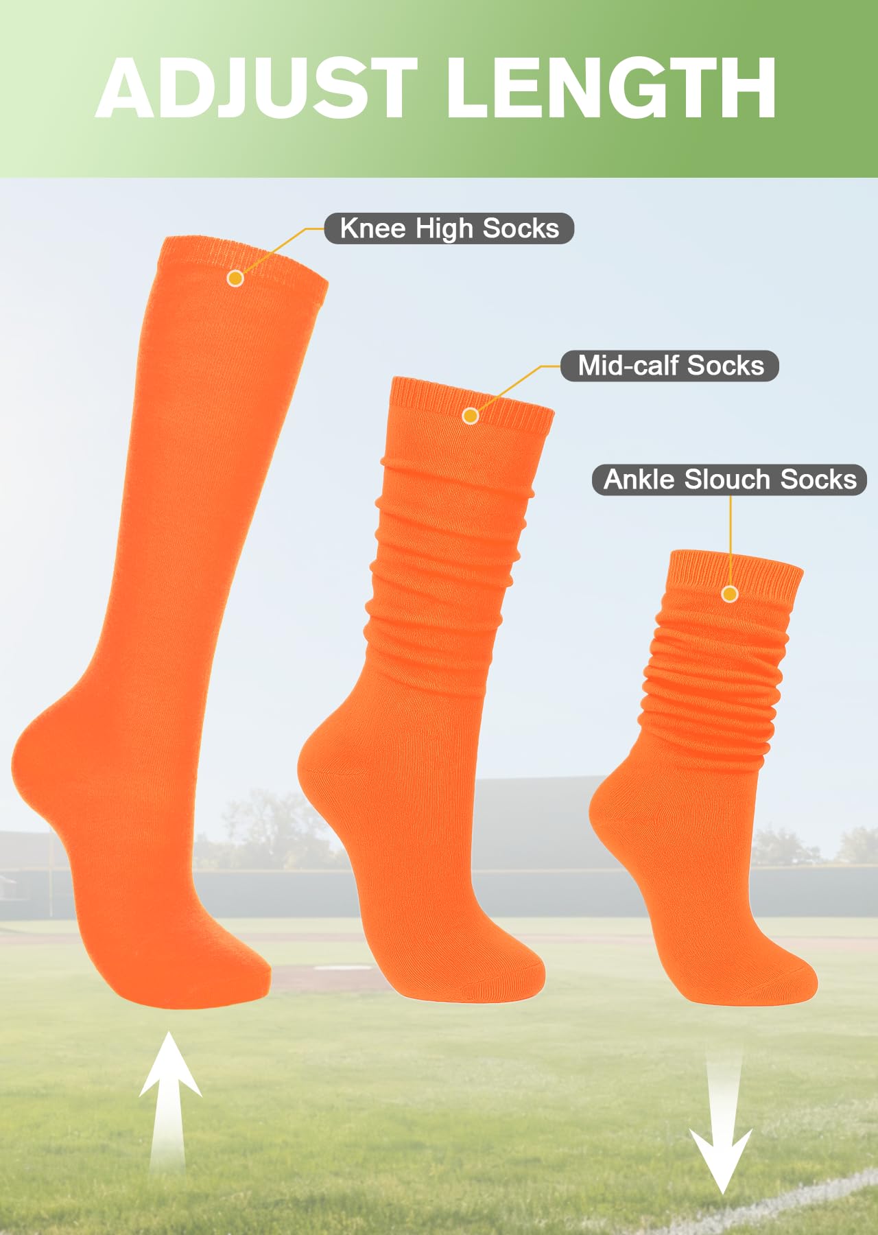 American Trends Calcetines hasta la rodilla para mujer, calcetines de tubo a rayas, calcetines deportivos de fútbol para jóvenes