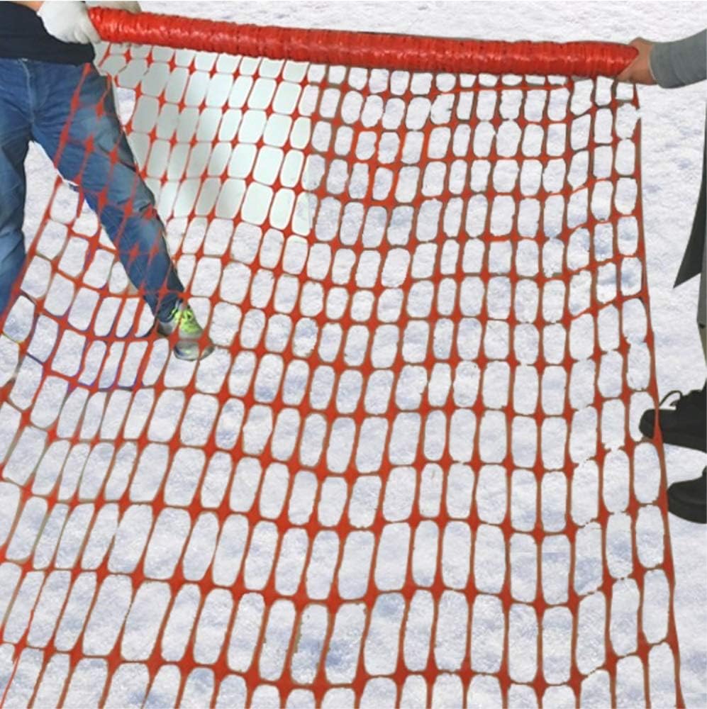 Ez4garden Multi Purpose Snow Fencing Net Construction Safety Warning Isolation Plastic Safety Garden Poultry Fence Netting, 4x50ft/1.2x15.2m