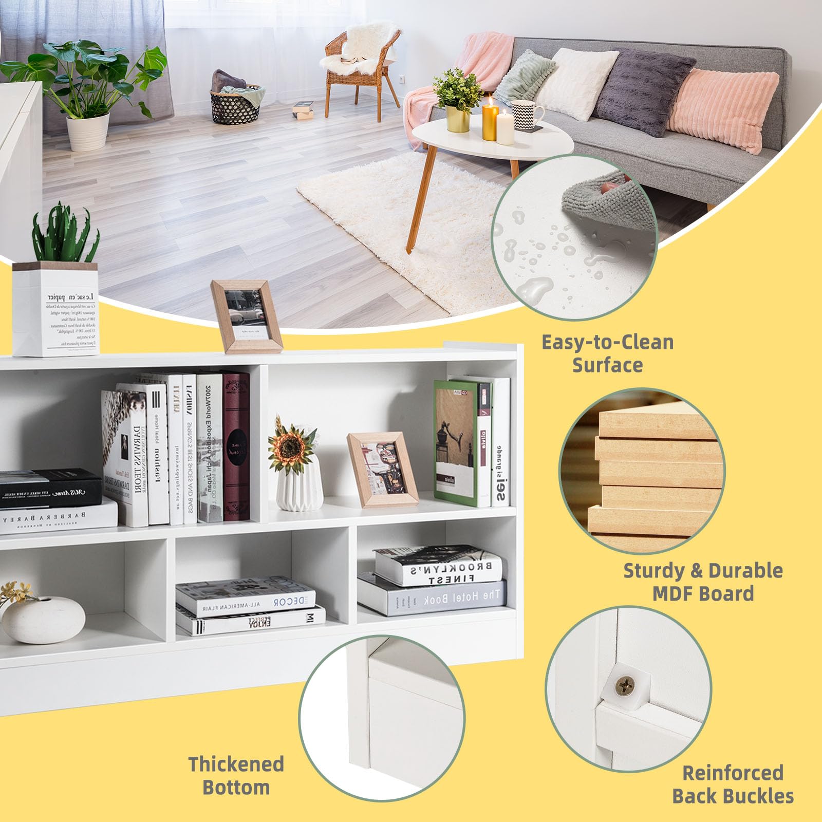 Étagère Enfants Relaxdays Avec 8 Boîtes - Rangement Jouets, Livres, 94,5x138,5x29,5 Cm, Blanc