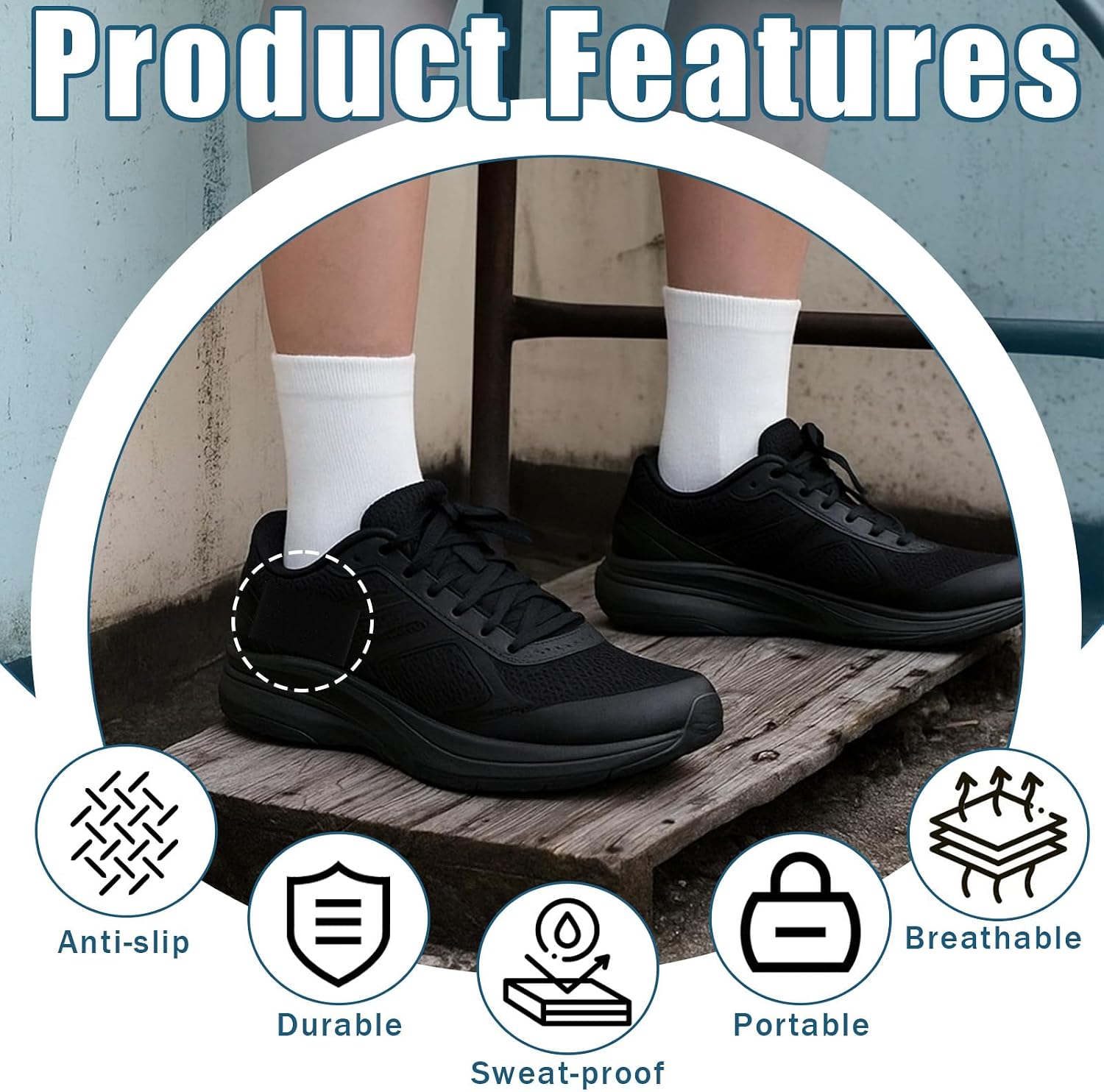30PCS Shoe Patches for Holes, 5 Colors Shoe Heel Repair Patches Rectangular Round Self-Adhesive Repair Patch, Shoes Patch for Sports,Leather Shoes, Boots