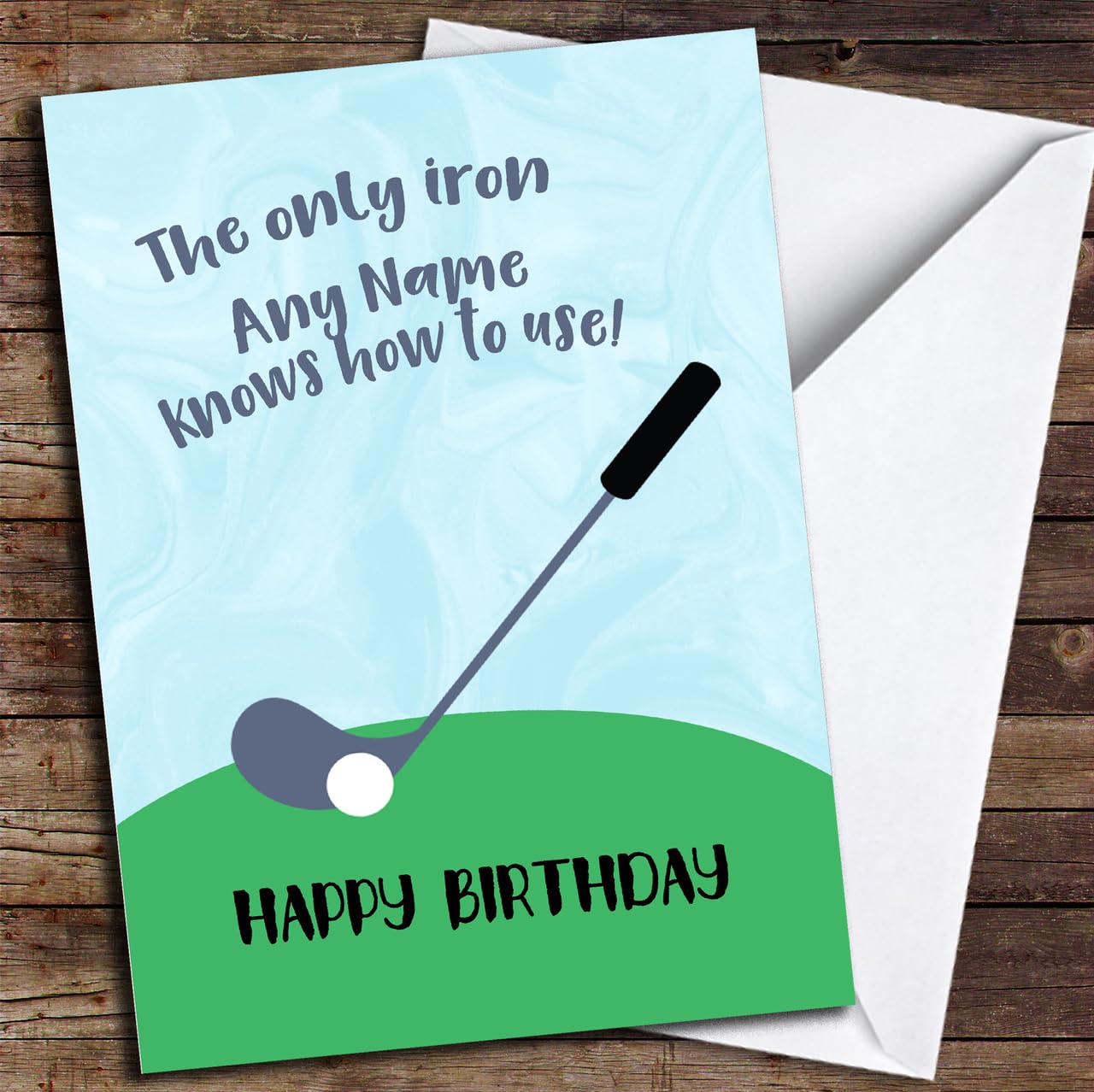 Funny Golf Personalised Birthday Card - Personalised Funny Birthday Card, Joke Birthday Card, Spoof Card