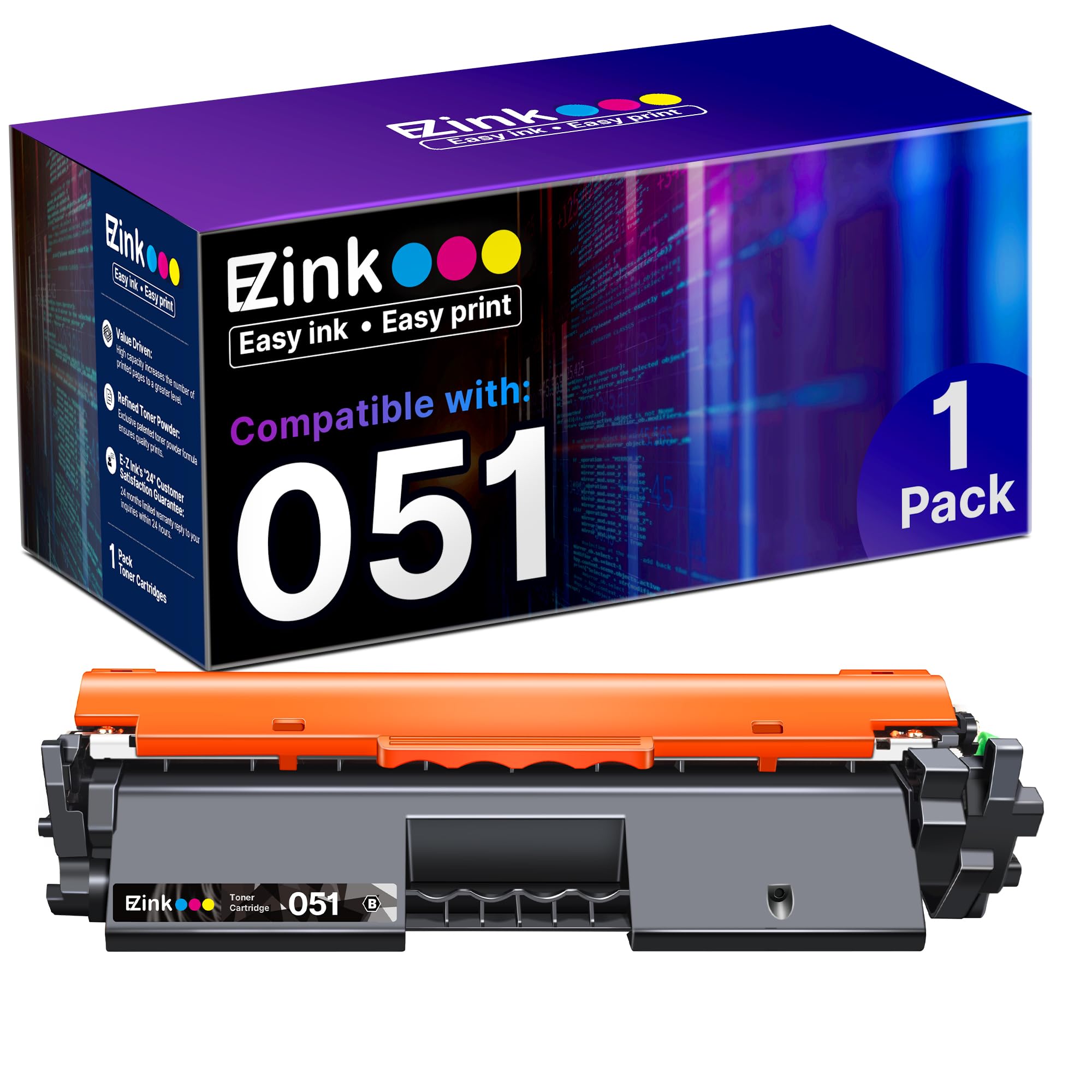 E-Z Ink 051 Toner Cartridge Compatible Replacement for Canon 051 Black Toner 2168C001 CRG-051 Toner Cartridge for Canon ImageCLASS MF269dw MF267dw