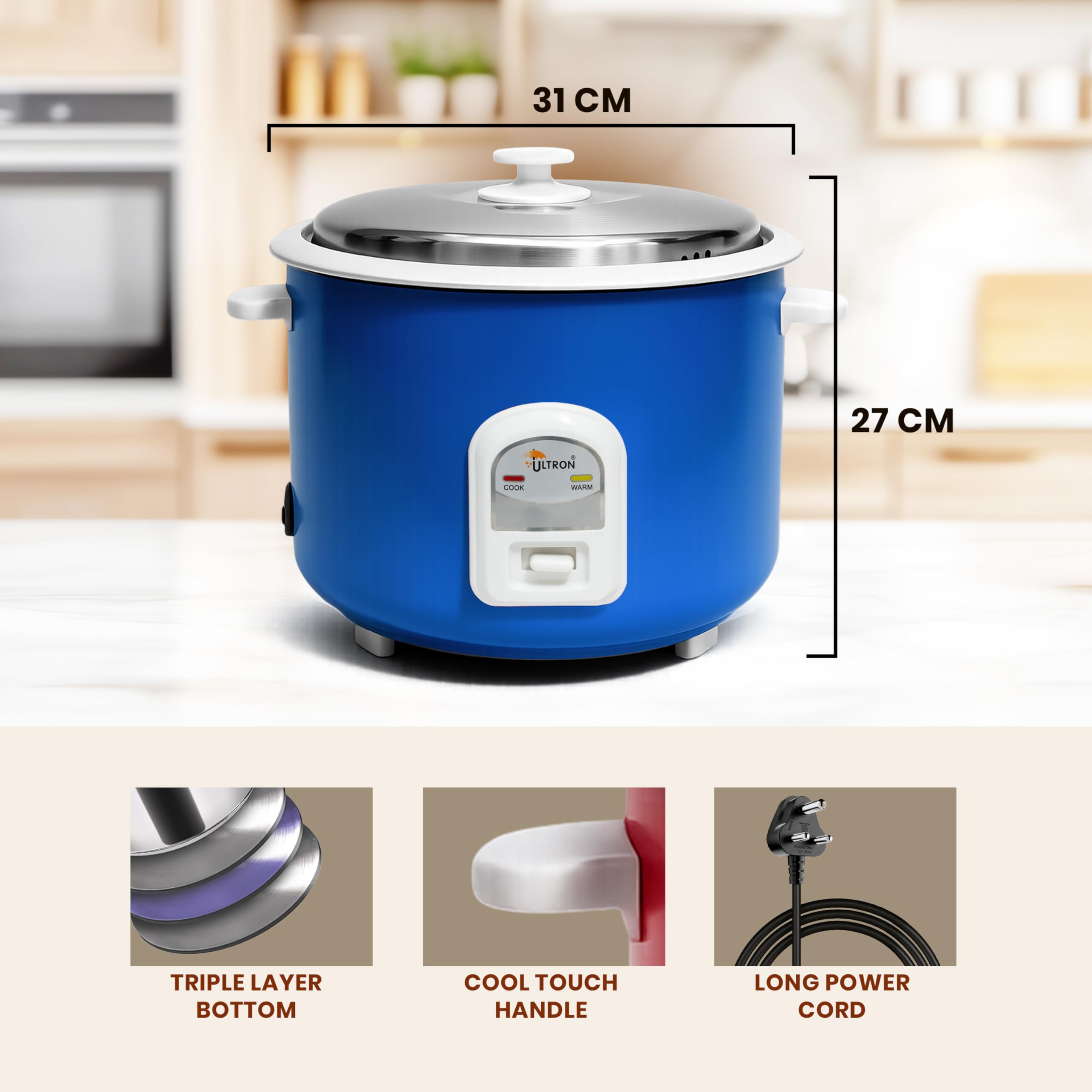Ultron Rice Cooker - Automatic & Keep Warm -8