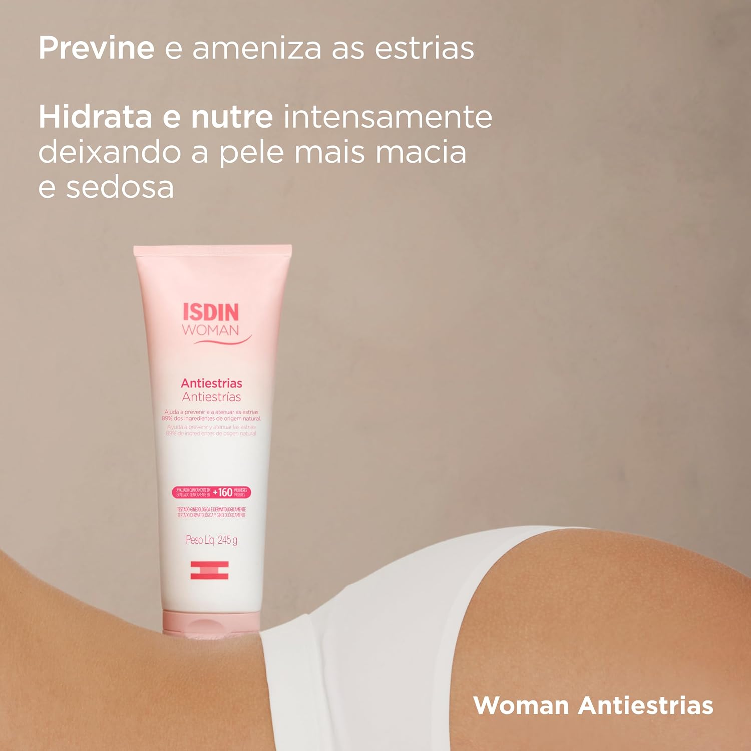 ISDIN Creme Corporal Woman Antiestrias Apto para Grávidas - 245g