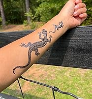 Vista 50 de Tatuaje temporal para fiesta de luz negra, 1 hoja, trasero