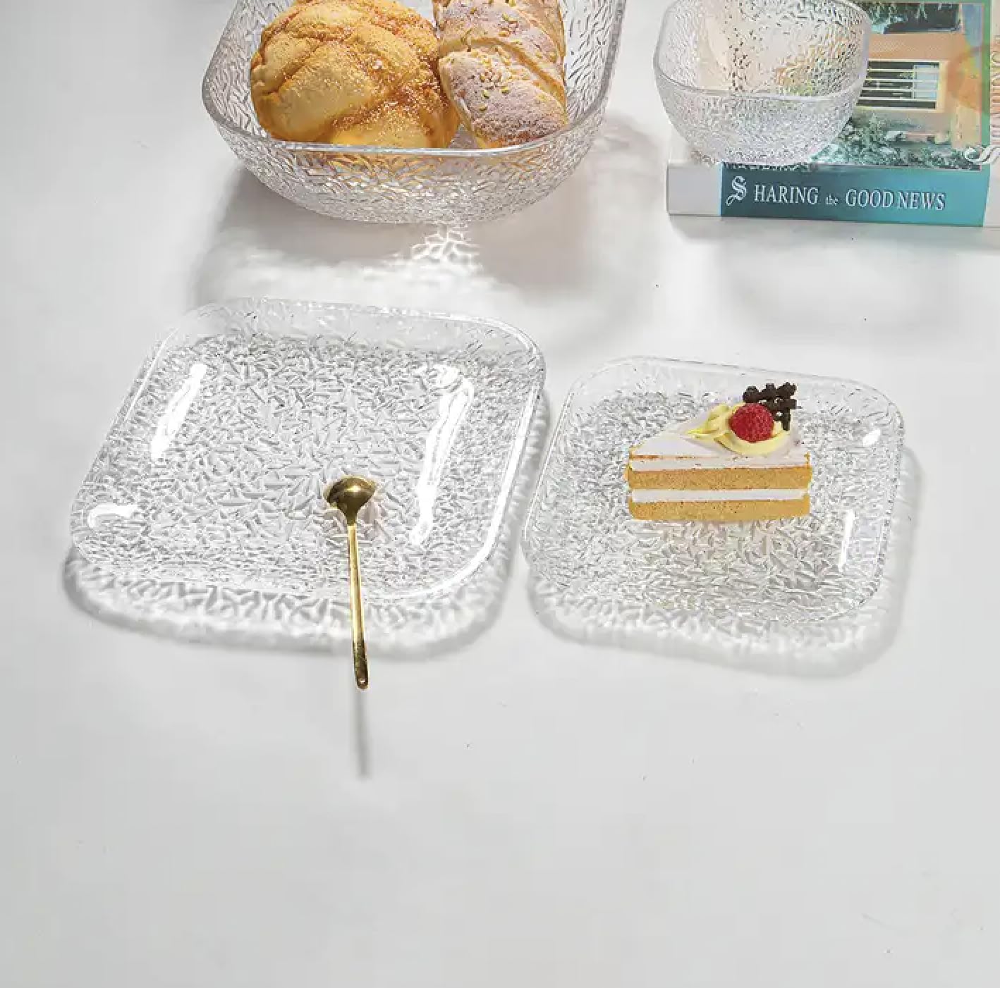 HOMIES 6" Glass Dessert Plates - Set of 6 -5