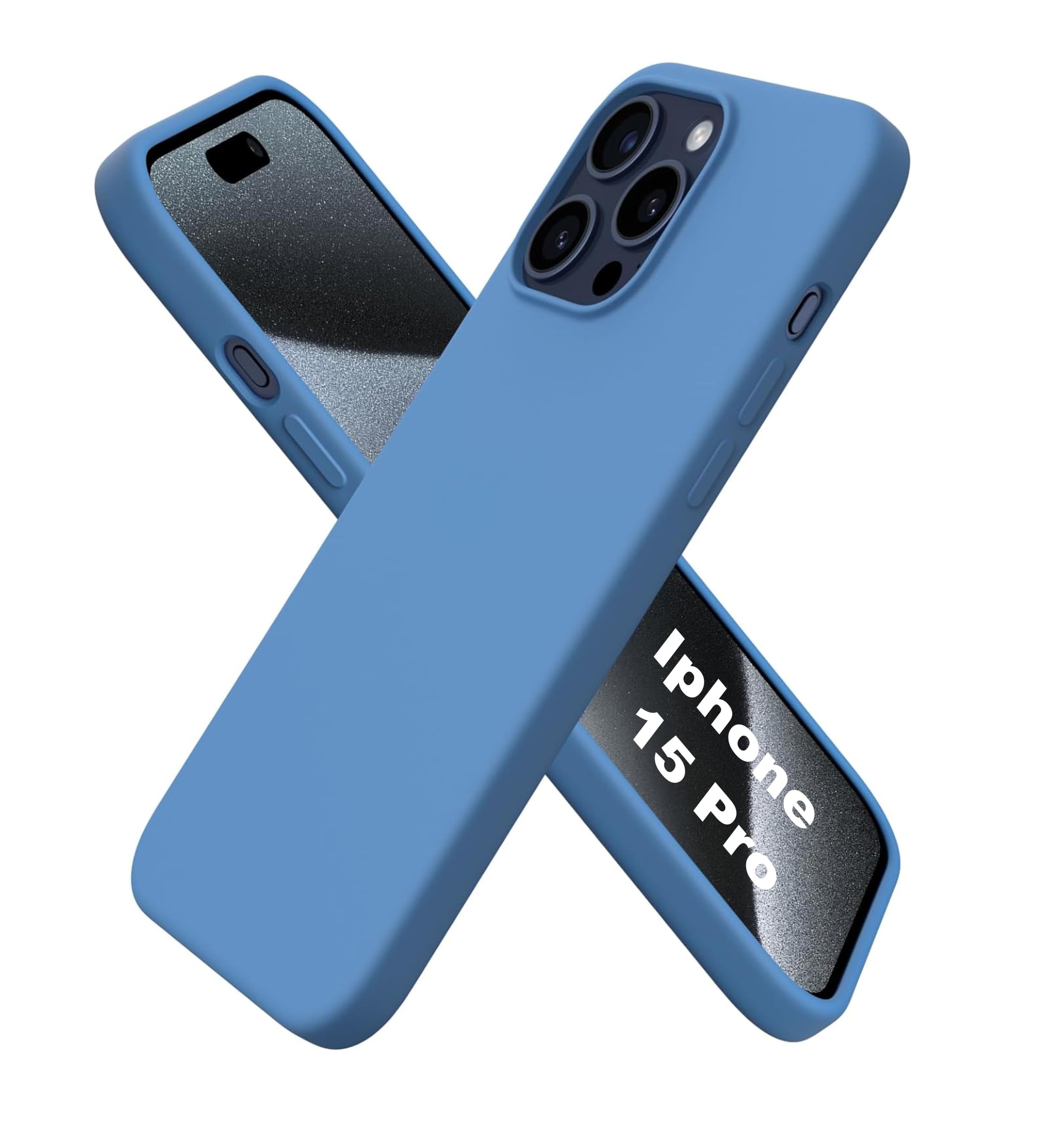 SBMS Silicone Case for iPhone 15 Pro 6.1-Inch, Silky-Soft Touch Full-Body Protective Phone Case, Shockproof Cover (Yale Blue) (B0D17L85KC) Amazon Price History, Amazon Price Tracker