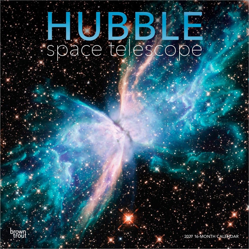 Hubble Space Telescope 2027 12 X 24 Inch (Hanging) Monthly Square Wall Calendar Foil Stamped Cover Plastic-Free: Original BrownTrout-Kalender [Mehrsprachig] [Kalender]