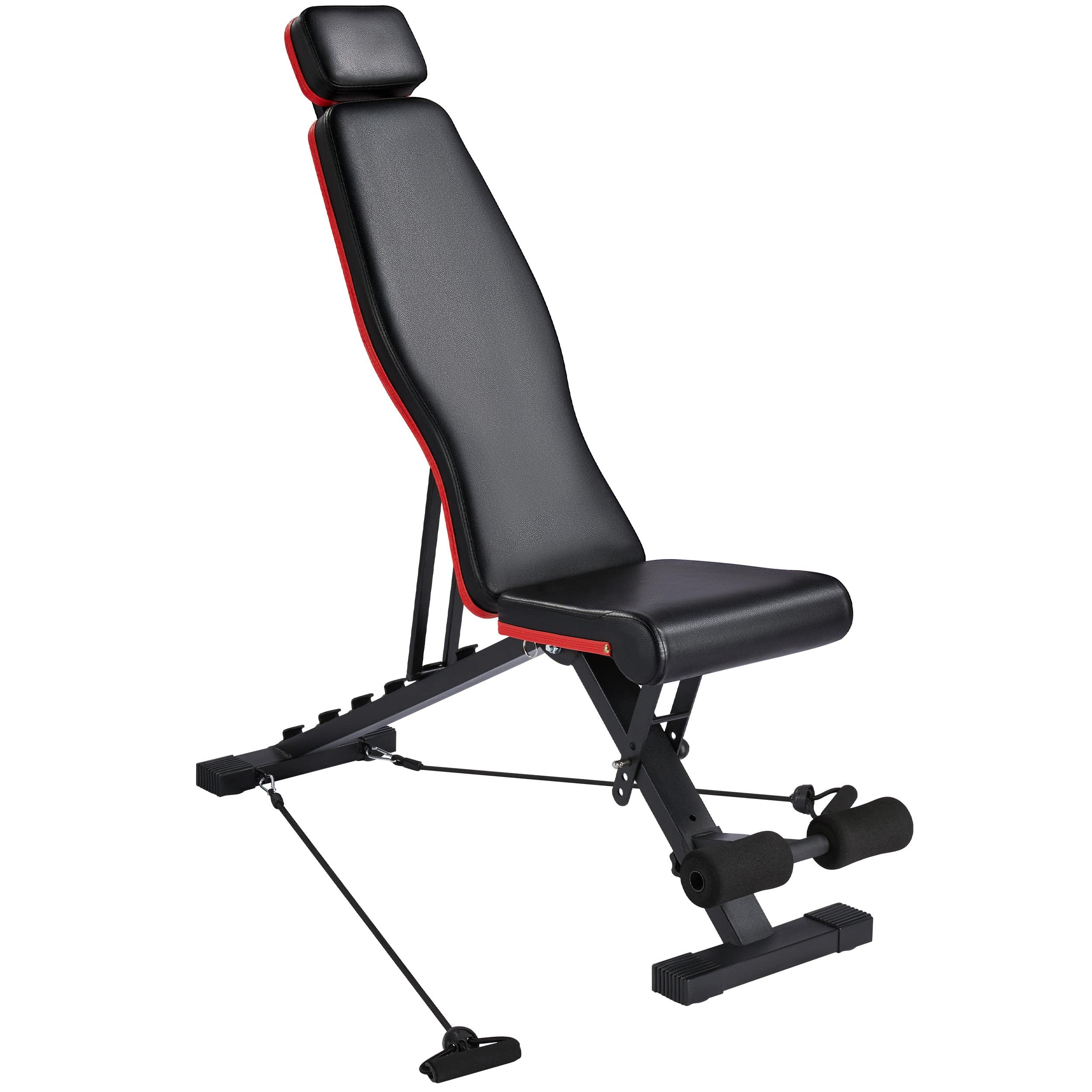 Buy Yaheetech Bench Foldable Bench Weight Multipurpose Bench for Full Body Workout Bench