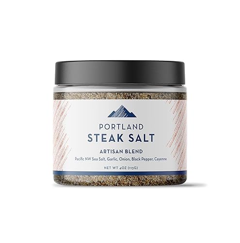 Portland Salt Co. Mezcla de sal y especias para bistec, condimento y frote artesanal, multiusos, sin OMG, 4 onzas (paquete de 1)
