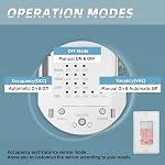 ECOELER Motion Sensor Light Switch, PIR Motion Detection Wall Switch with Adjustable Sensitivity, OCC/VAC Selectable, Neutral Wire Required, Single Pole Occupancy Sensor for Bathroon, Laundry
