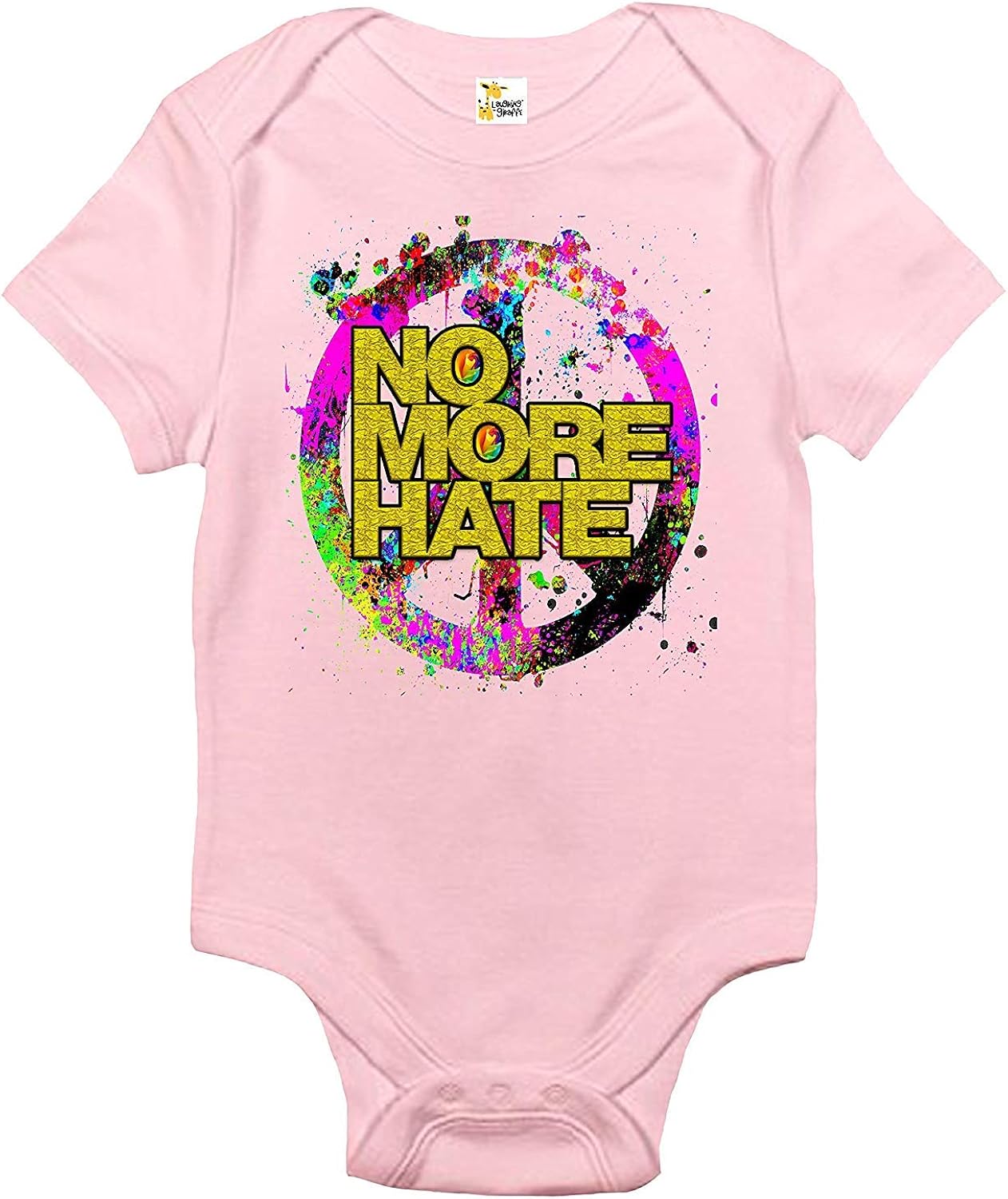 No More Hate Baby Bodysuit Cute Baby Clothes for Infant Boys and Girls