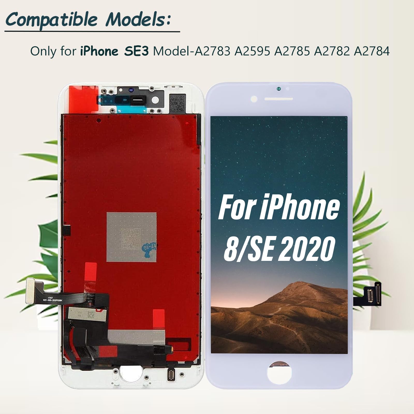 Amazon.co.jp: iPhone SE 2022 3rd Screen 交換用 LCD ホワイト 4.7