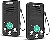 2 Pack Intercoms Wireless System for Home, Full Duplex Room to Room Communication Wireless Intercom for House, Garden, Garage, Upstairs, Business, Offices, 8 Volume Levels 4 Ringtones 1000 Feet Range