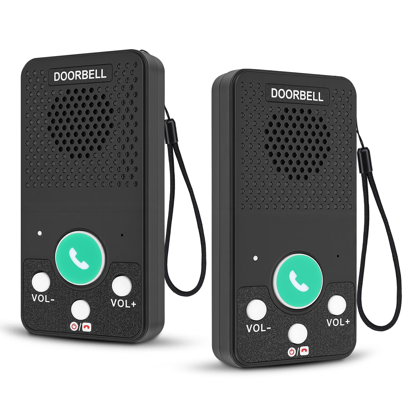 2 Pack Intercoms Wireless System for Home, Full Duplex Room to Room Communication Wireless Intercom for House, Garden, Garage, Upstairs, Business, Offices, 8 Volume Levels 4 Ringtones 1000 Feet Range