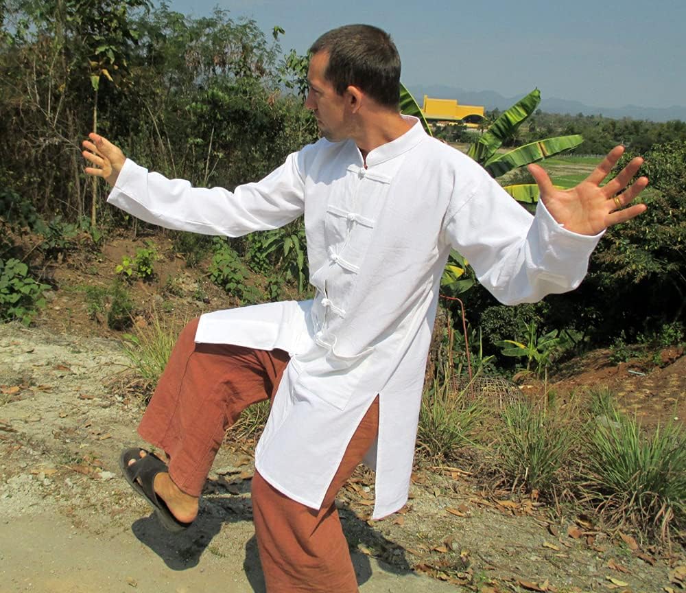 RaanPahMuang Kung Fu Tai Chi Mandarin Renaissance Costume Cotton Jacket Shirt - Image 3