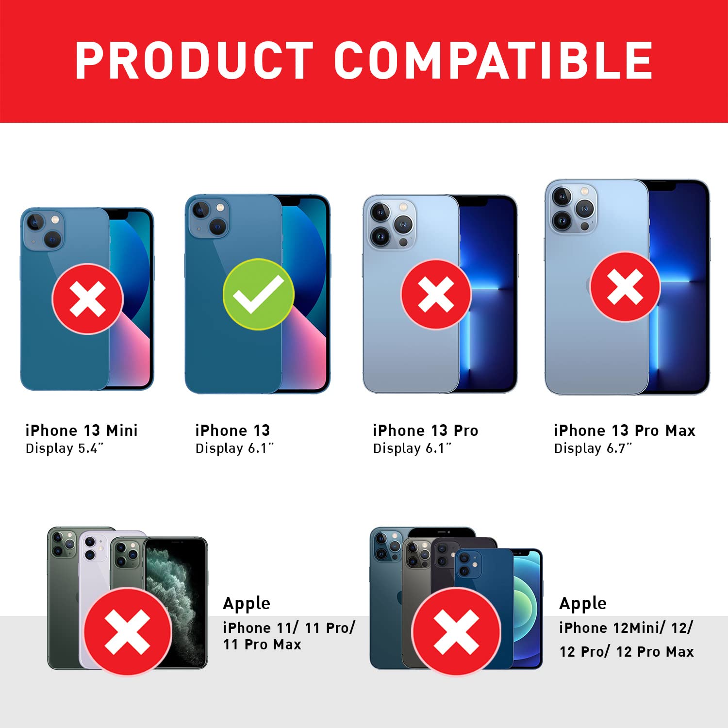 BEZ Cover per iPhone 13, Custodia per Portafoglio iPhone 13 Protettiva in Tela e PU Pelle Portafoglio Flip Cover con Chiusura Magnetica, Blu Navy