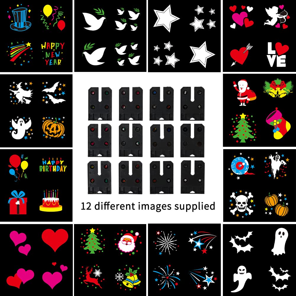 Natale Proiettore Luci Babbo Natale Effetto Rotante Impermeabile LED Lampada per Esterno Natale Festa Giardino Interno Casa