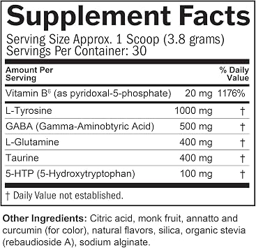 BrainMD Dr Amen NeuroLink Powder - 114g - Supports Memory, Focus & Concentration - Gluten Free - 30 Servings