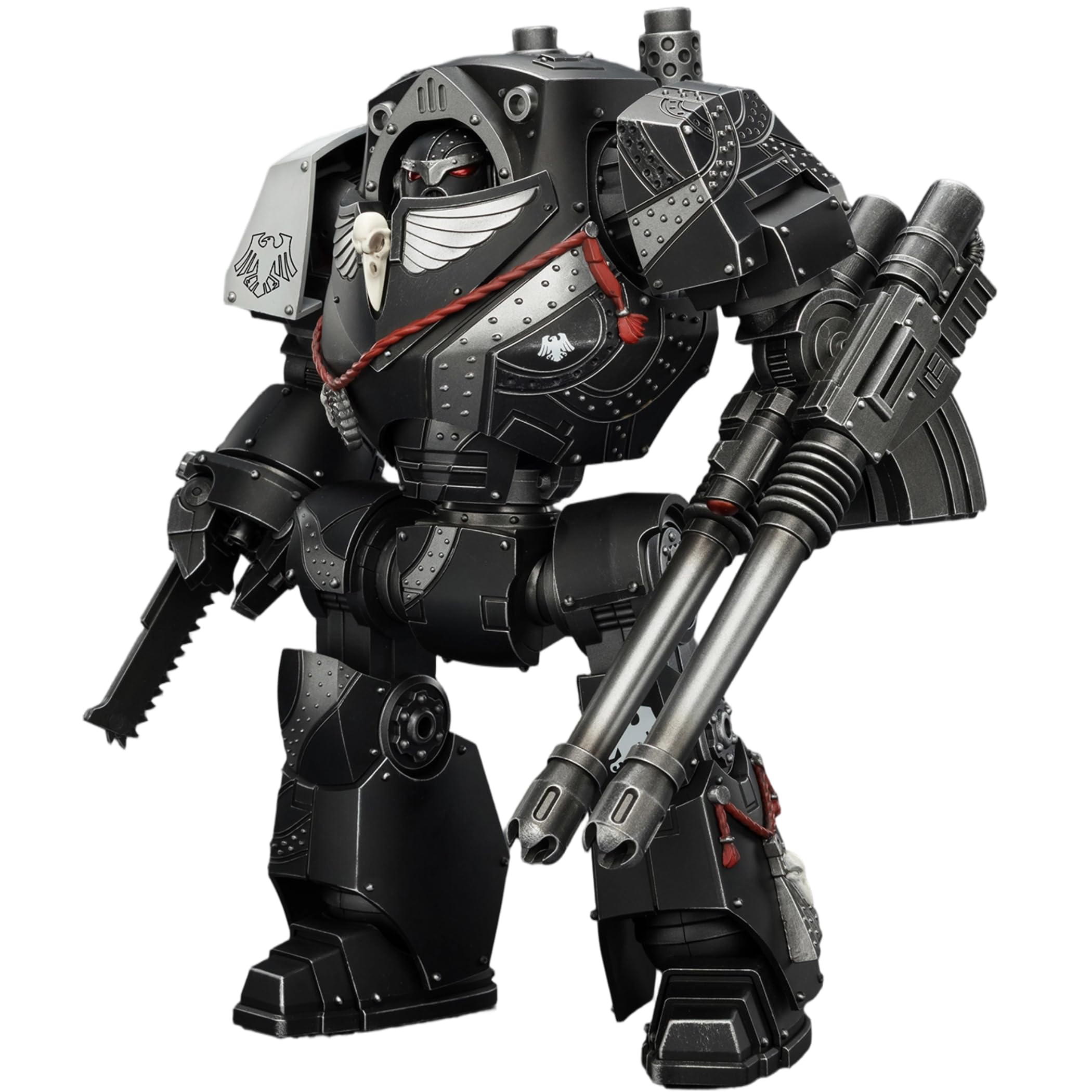 JOYTOY Raven Guard Warhammer 40K 1/18 Action Figures Raven Guard Contemptor Dreadnought with Gravis autocannon and Chainfist Collectible Model 8.85-Inch โ image 1