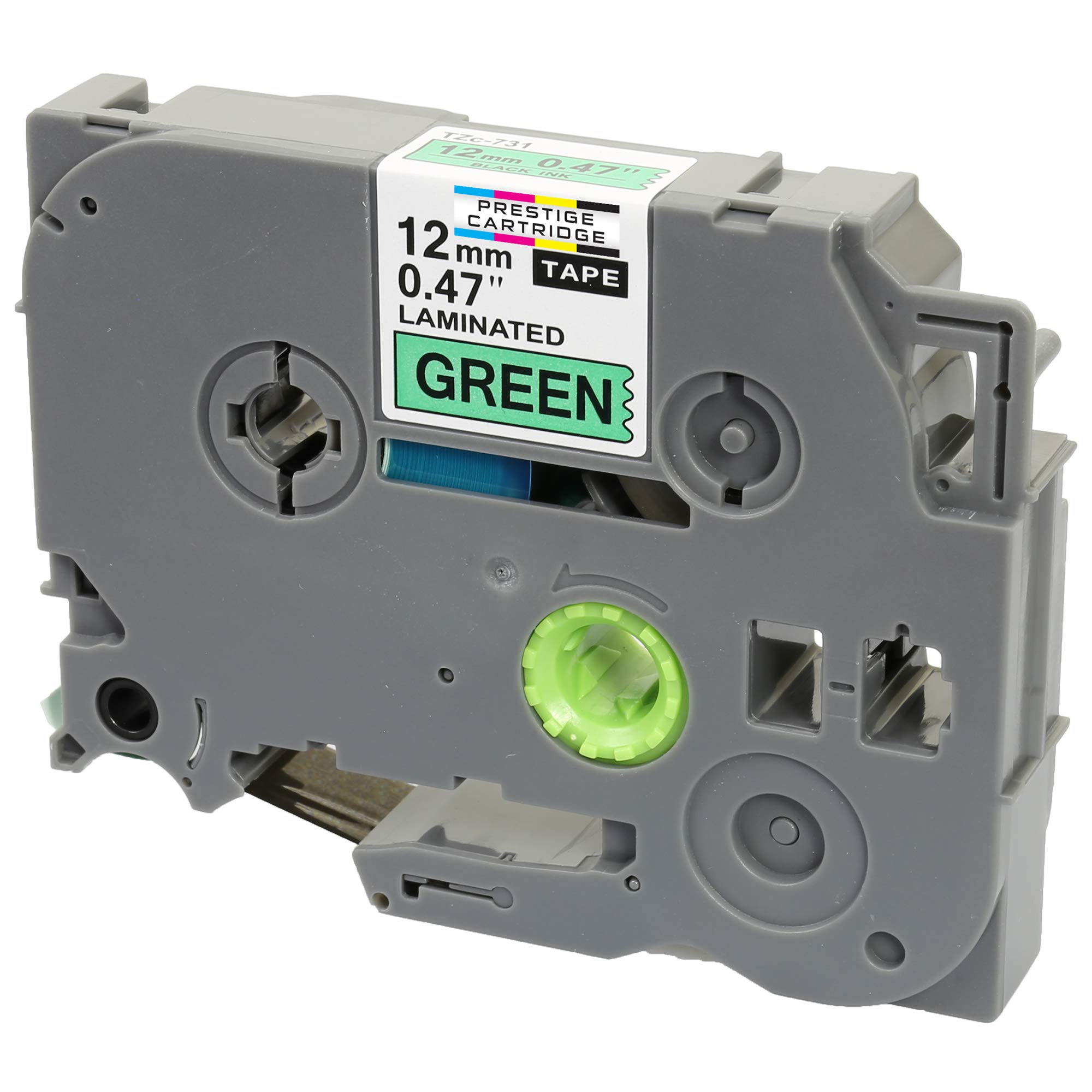 Compatible Label Tape TZe731 TZ731 Black on Green 12 mm x 8 m Suitable for PT-1000 1005 1010 3600 9600 D210 D400 D600VP E300VP E550WVP H101C H101GB H105 H110 H300 H500 P700 P750W