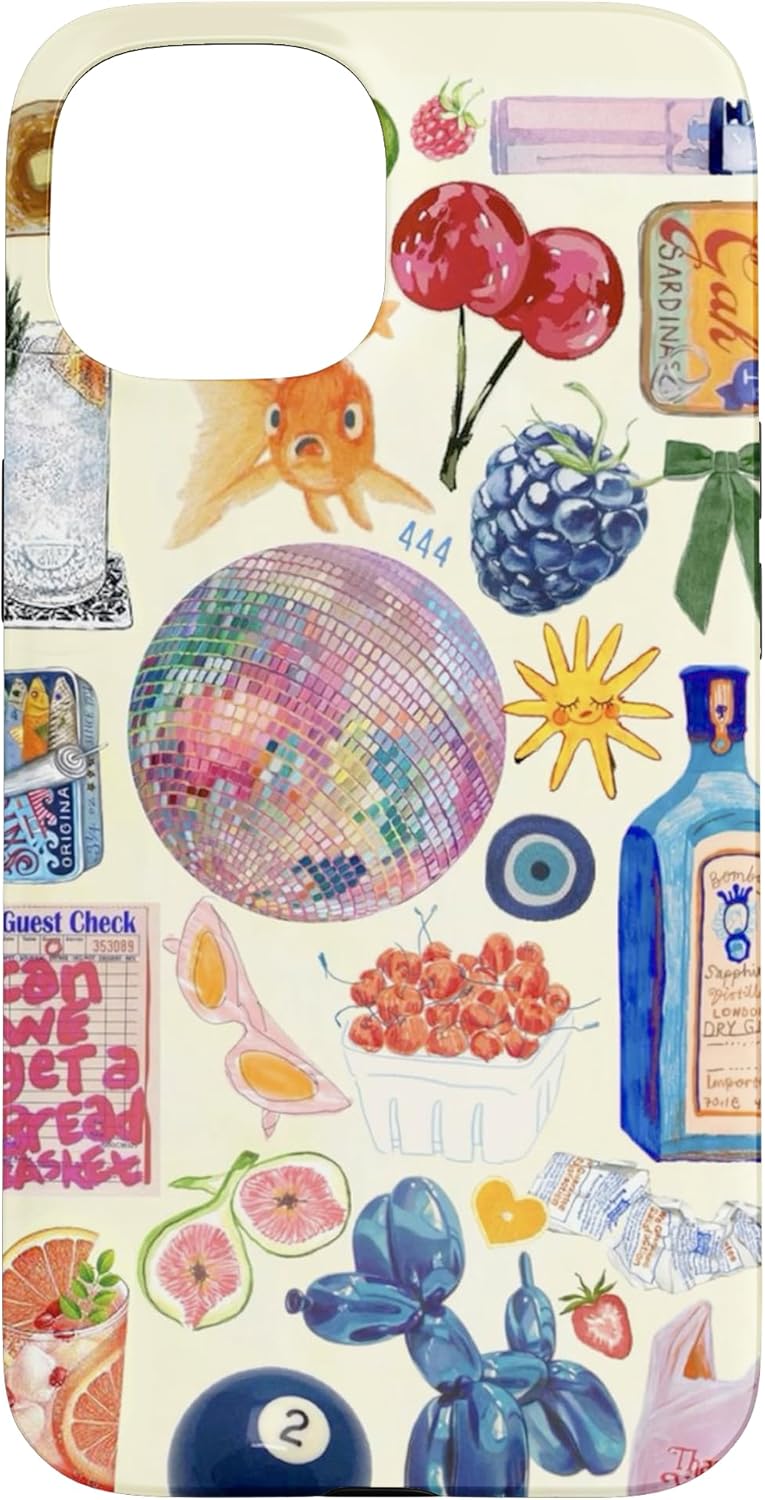 European Italian Summer Beach Collage Case for iPhone 15