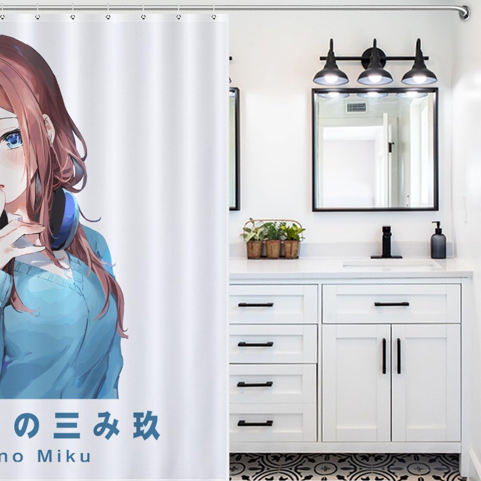 Amazon｜シャワーカーテン 五等分の花嫁 中野三玖 Nakano Miku バス