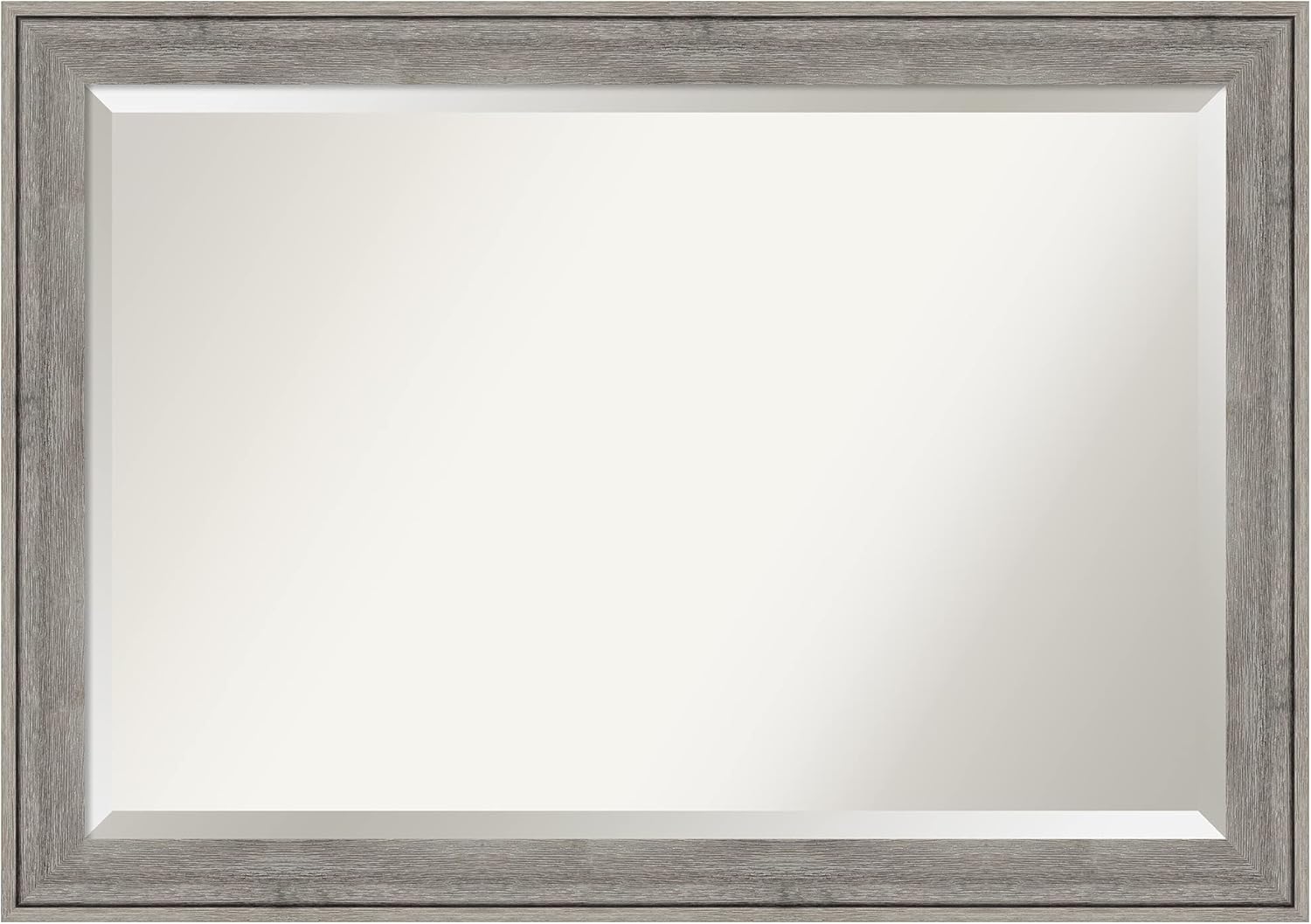 Amanti Art Bathroom Mirror for Over Sink, Vanity Mirror, Wood Frame, Hangs Horizonally and Vertically, Bathroom Wall Decor, Beveled Edge