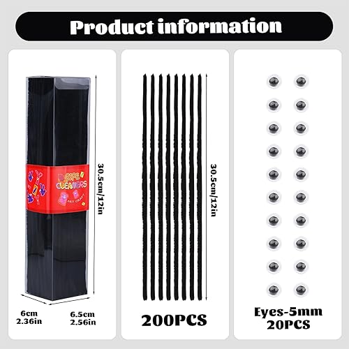Miniatura 2 de 200 limpiapipas, suministros de limpieza de tuberías, tallos de felpilla con caja de almacenamiento transparente, limpiadores de tuberías azul claro