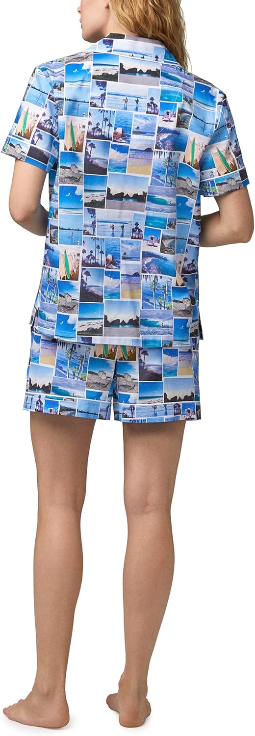 BedHead - Classic Cotton Shorty PJ Set - Beach Day - Medium - Image 3