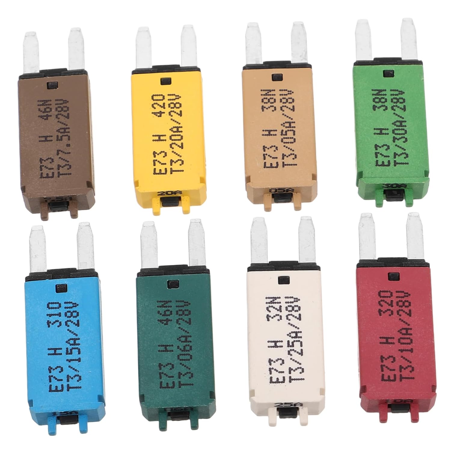 8pcs Reset Fuse Kit for Car Rv Truck Self-Restoring Low Profile Automotive Fuse Assortment for Efficient Circuit