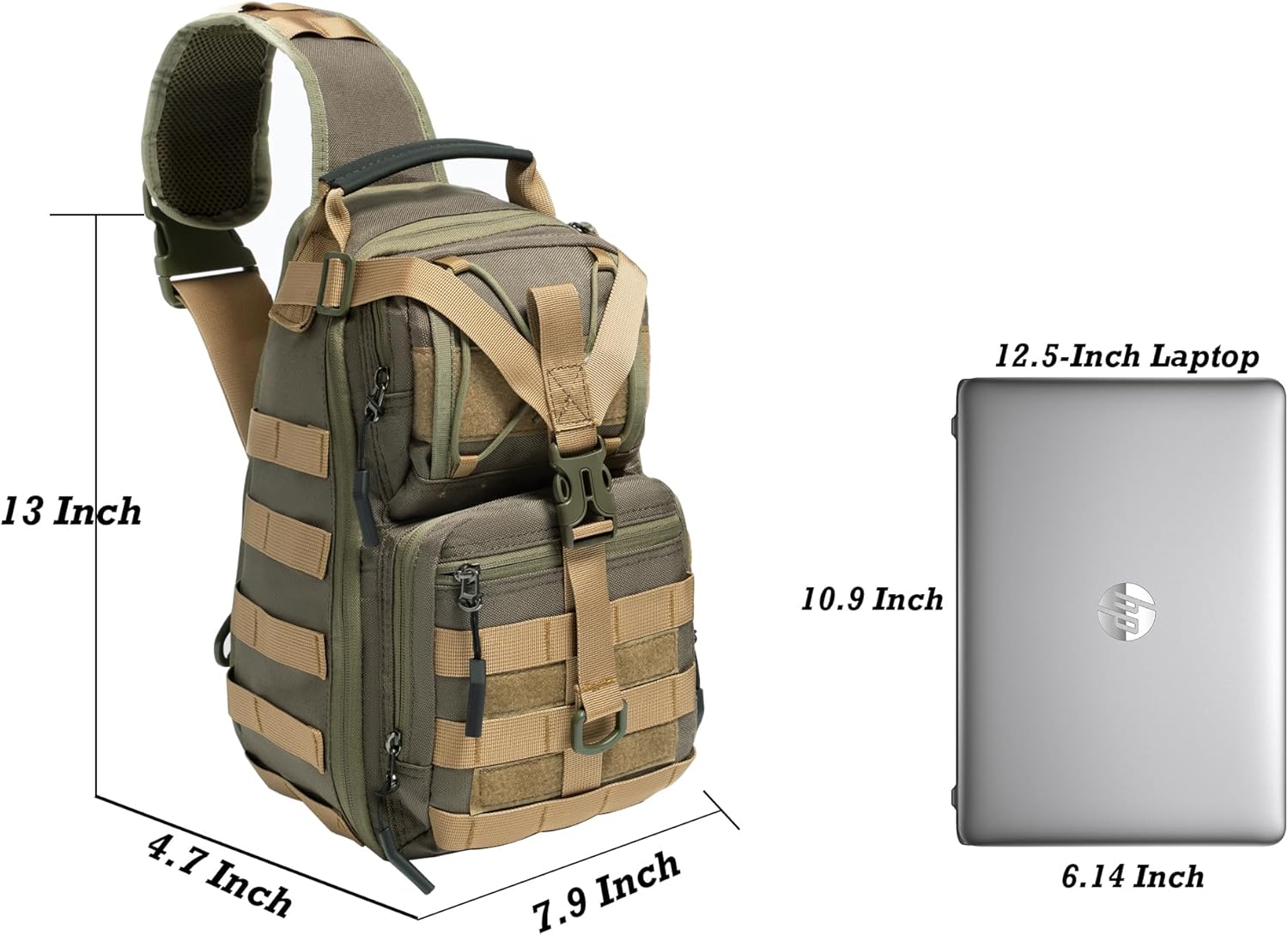 NICGID Tactical Military Backpack Daypack Molle Army Assault Pack Bug Out Bag Travel Fishing Hiking Trekking Rucksack - Image 7
