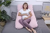 Vista 6 de Almohada Moon Pine de embarazo, con forma de U, almohada de cuerpo entero en forma de U para soporte de maternidad, almohada para dormir, con funda