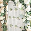 UNIQOOO Wax Seal Stickers 3D Flower Wedding Invitation Envelopes Seal Stickers Self Adhesive Sage Green Perfect for Invitations Christmas Gift Wrapping Pack of 50 gallery image