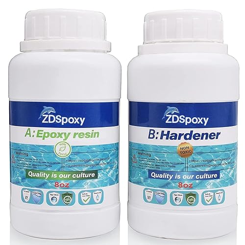 Resina epoxi transparente, resina segura para alimentos para mesa de bar, madera, arte, joyería, resina súper brillante para fundición,