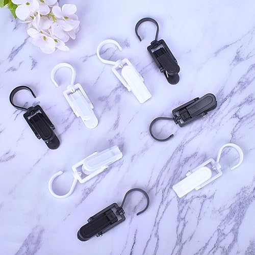 Miniatura 7 de 12 ganchos giratorios de plástico superfuertes, clips de cortina, alfileres de ropa, clips de toalla de playa, clips giratorios para ropa para