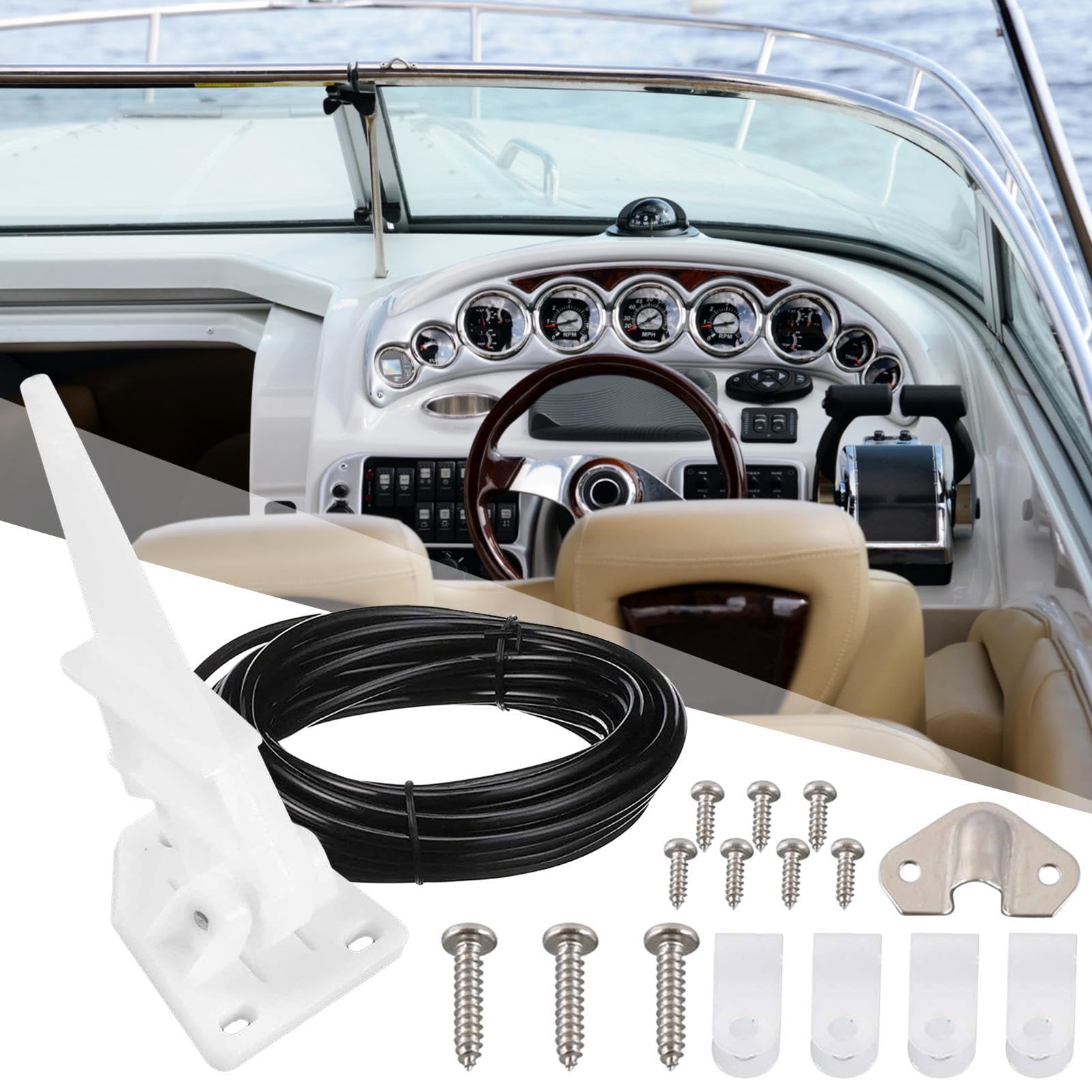 Pitot Tube Kit Für Boote Für Boote, Automatische Kick-up-Röhre, Tachometergeschwindigkeits-Kit Zum Sorgfältigen Lesen | Messen Sie Bis Zu 80 Km/H Pitot Kick-up Pipe Kit