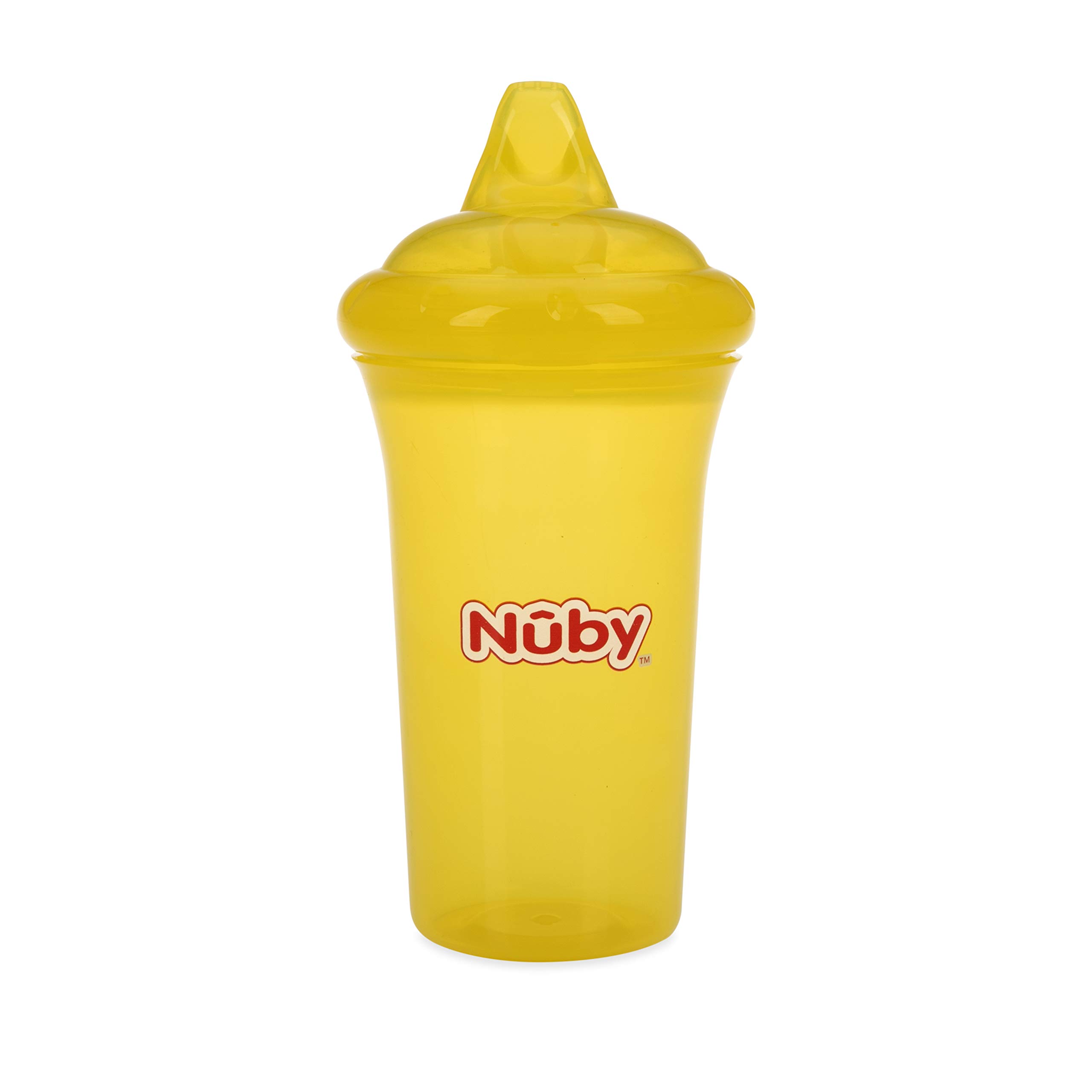 Nuby No Spill Cup With Reversible Valve, 9 Ounce, Yellow