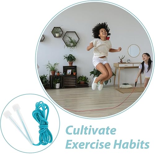 Miniatura 3 de Speed Skipping Rope for Ages Lightweight Exercise Cable Jump Rope for Agility Coordination Fitness Training Portable Blue Design