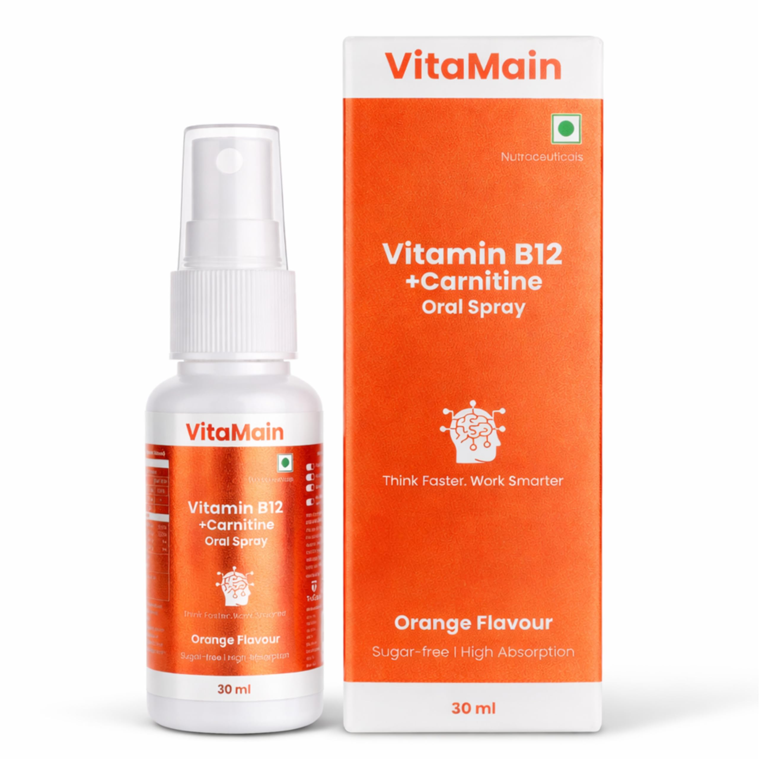 VitaMain Vitamin B12 Oral Spray with L-Carnitine