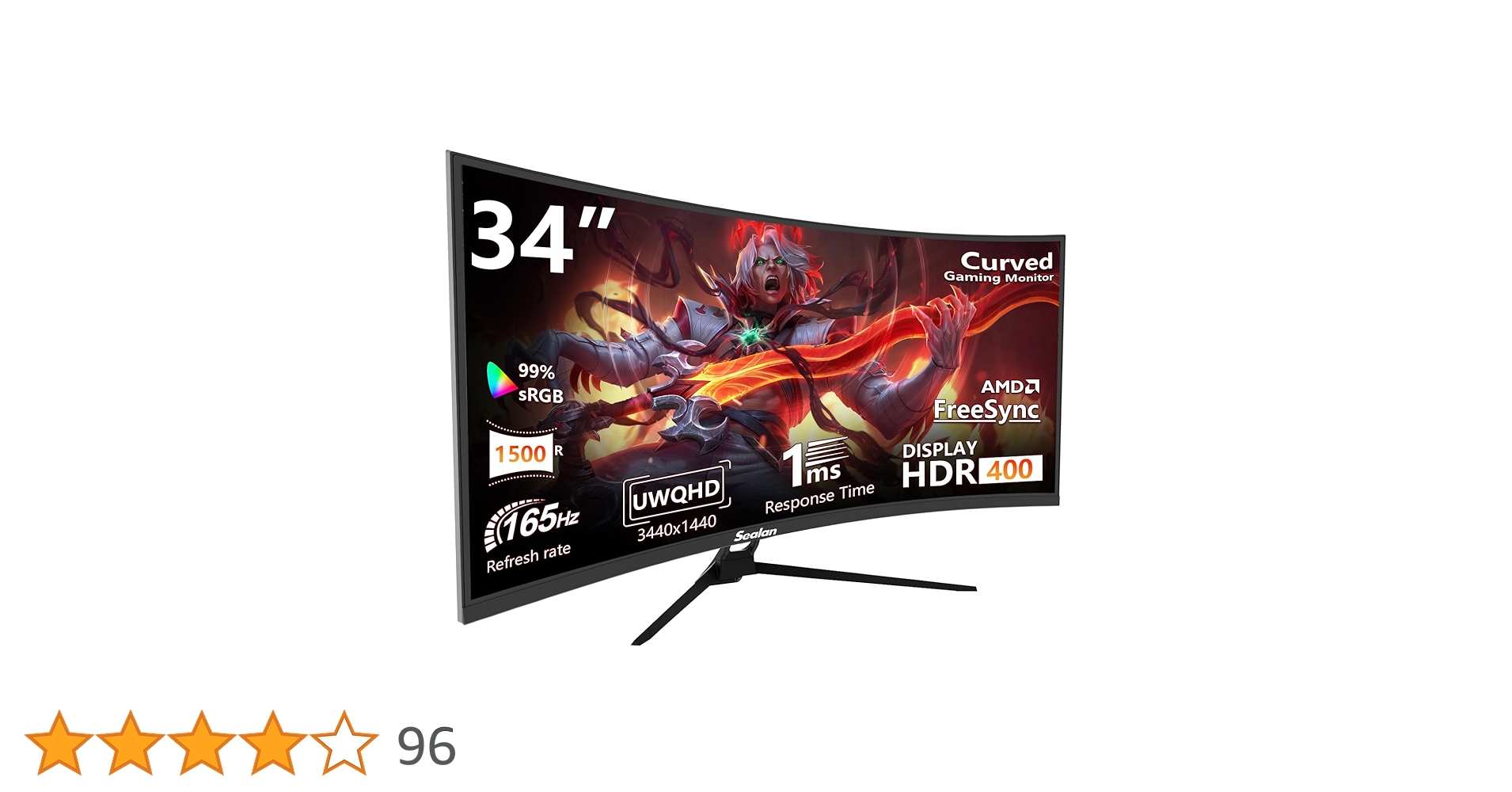 MAXZEN 34UWQHD VA曲面モニター 34型 UWQHD ウルトラワイド 曲面